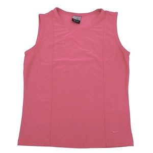 - Nike dry fit pink cropped stretchy tank top wicking sleeves size XXL